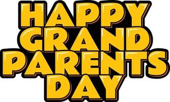 Lycklig farföräldrar dag text vektor