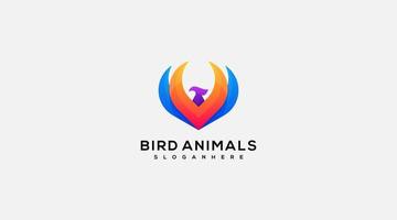 Vögel Anomalien Vektor-Logo-Vorlage-Design-Symbol vektor