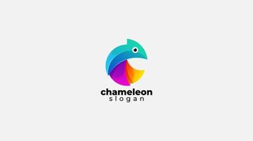 lutning kameleont vektor ikon logotyp design illustration
