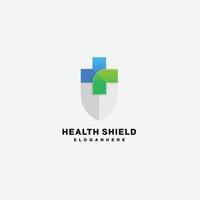 farbverlauf gesundheit schild vektor logo bunt