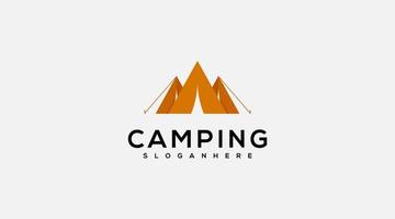 camping ikon logotyp design lutning färgrik vektor