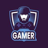 gamer logotyp, gaming logotyp vektor illustration