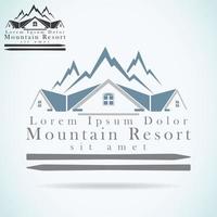 Mountain Resort Logo Design-Vorlage vektor