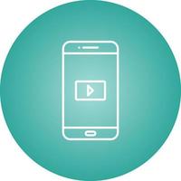 einzigartiges Video-App-Vektorliniensymbol vektor