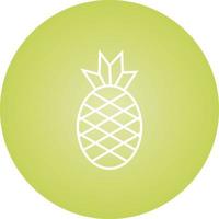 einzigartiges Ananas-Vektorliniensymbol vektor