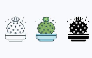 Symbol für die Abbildung der Kaktuspflanze vektor