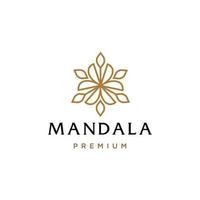 abstraktes Mandala-Blume-Strudel-Logo-Symbol-Vektor-Design. elegantes Premium-Ornament-Vektor-Logo-Symbol. vektor