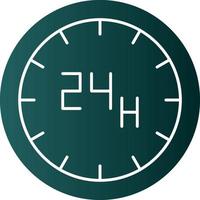 24 timmar vektor ikon design