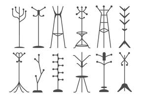 Gratis Coat Stand Silhouettes Vector