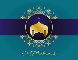 Eid Mubarak Feier Banner vektor