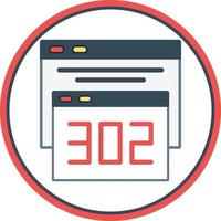 302-Umleitungsvektor-Icon-Design vektor