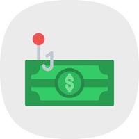 Währungs-Phishing-Vektor-Icon-Design vektor