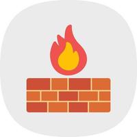 Firewall-Vektor-Icon-Design vektor