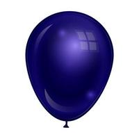 blå ballong illustration på isolerat bakgrund vektor