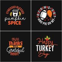 Thanksgiving-T-Shirt-Designpaket vektor