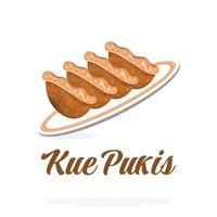 illustration von kue pukis, indonesischer traditioneller kuchen. kue pancong-vektorillustration vektor