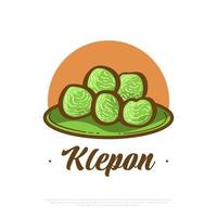 vektorillustration von klepon, indonesischem traditionellem essen oder snacks vektor