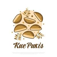 illustration av kue pukis, indonesiska traditionell kaka vektor