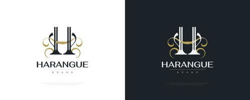 premie och elegant brev h logotyp design. skön och lyx logotyp för hotell, tillflykt, boutique, kosmetisk, eller mode logotyp vektor