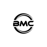 bmc brev logotyp design i illustration. vektor logotyp, kalligrafi mönster för logotyp, affisch, inbjudan, etc.