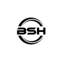 bsh-Brief-Logo-Design in Abbildung. Vektorlogo, Kalligrafie-Designs für Logo, Poster, Einladung usw. vektor