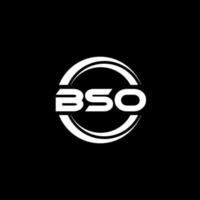 bso brev logotyp design i illustration. vektor logotyp, kalligrafi mönster för logotyp, affisch, inbjudan, etc.