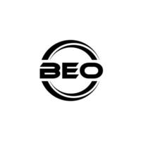 beo brev logotyp design i illustration. vektor logotyp, kalligrafi mönster för logotyp, affisch, inbjudan, etc.