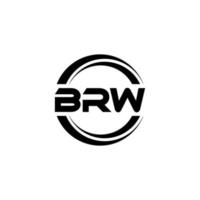 brw brev logotyp design i illustration. vektor logotyp, kalligrafi mönster för logotyp, affisch, inbjudan, etc.