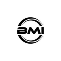 bmi brev logotyp design i illustration. vektor logotyp, kalligrafi mönster för logotyp, affisch, inbjudan, etc.