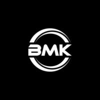 bmk-Brief-Logo-Design in Abbildung. Vektorlogo, Kalligrafie-Designs für Logo, Poster, Einladung usw. vektor