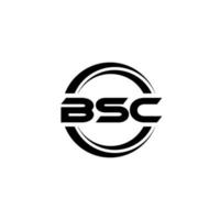 bsc brev logotyp design i illustration. vektor logotyp, kalligrafi mönster för logotyp, affisch, inbjudan, etc.