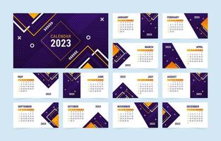 2023 företags- kalender mall vektor