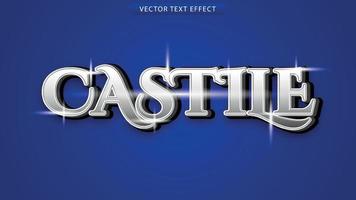 Kastilien 3D-Text Silberfarbe Vektordatei vektor