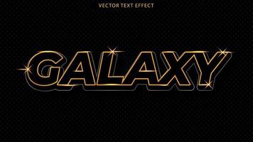 Luxus-3D-Text-Galaxie-Vektordatei vektor