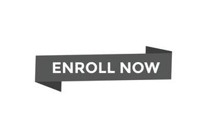 prienroll now button Web-Banner-Vorlagen. Vektorillustrationnt vektor