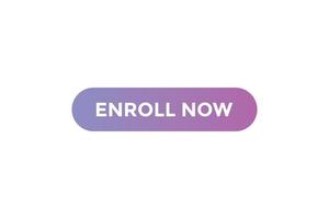 prienroll now button Web-Banner-Vorlagen. Vektorillustrationnt vektor