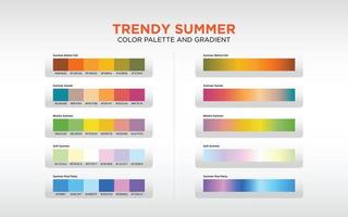 Färg tallrik och lutning för trendig sommar vektor