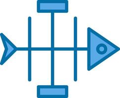 fiskben diagram vektor ikon design