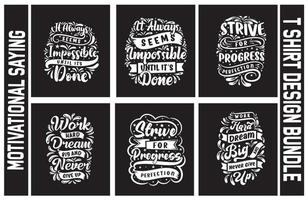 Schriftzug T-Shirt Design Bundle, Motivationsspruch T-Shirt Design Set, Typografie T-Shirt Design Bundle vektor