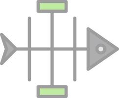 fiskben diagram vektor ikon design