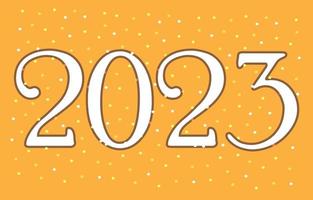 siffra 2023, de år av de herre. begrepp handla om skrivande, helt enkelt, årlig, firar, årsdag och etc. vektor