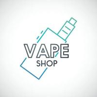 elektronische zigarette sign.line vape gerätesymbol. Vektor-Emblem für Vape-Shop oder Einzelhandel. vektor