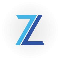 abstrakter Anfangsbuchstabe tz oder zt Logo in blauer Farbe isoliert auf weißem Hintergrund angewendet für Online-Bank-Logo auch geeignet für die Marken oder Unternehmen haben den Anfangsnamen zt oder tz. vektor