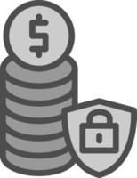 Geldschutz-Vektor-Icon-Design vektor
