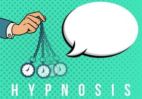 Hypnose-Pop-Art-Hintergrund vektor