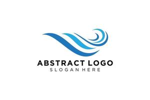 abstraktes Wasserwellen-Splash-Logo-Symbol und Icon-Design. vektor