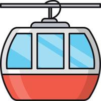 Seilbahn-Vektorillustration auf einem Hintergrund. Premium-Qualitätssymbole. Vektorsymbole für Konzept und Grafikdesign. vektor