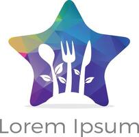 restaurang logotyp - mat industri, favorit och friska mat logotyp vektor