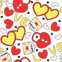sömlös kärlek mönster för hjärtans dag med hjärtan och lås som hjärta. för textil- eller omslag papper. vektor illustration.