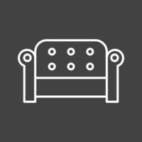 Einzigartiges Symbol für die Sofa-Vektorlinie vektor